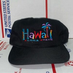 ALOHA 💃 state Vibrant Hawaii 🌴 OTTO cap vintage 1990s hat Hawaiian 🌺 USA 🇺🇸